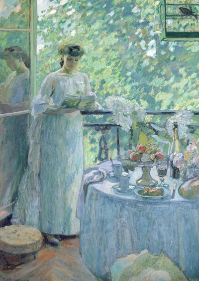 Woman on a Balcony by Henri Ottmann